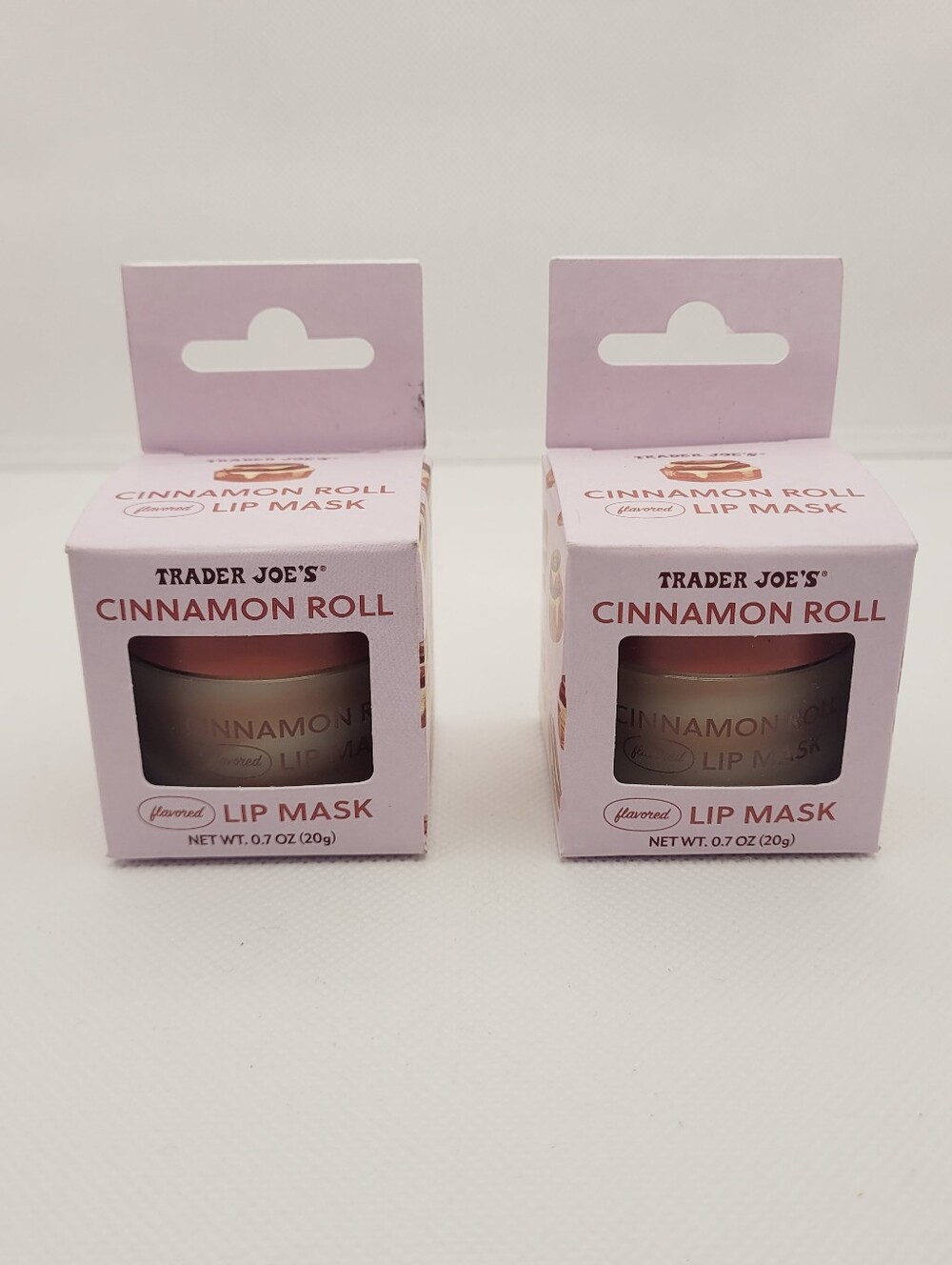 Trader Joe's Cinnamon Roll Flavored Lip Mask 2 Piece Set New OOS